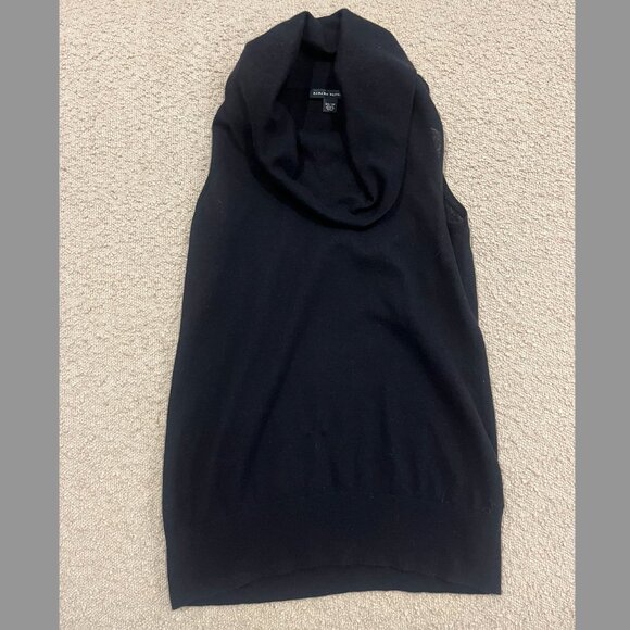 Banana Republic Cashmere Cowl Neck Sleeveless Sweater, Black Size XS - Picture 1 of 3